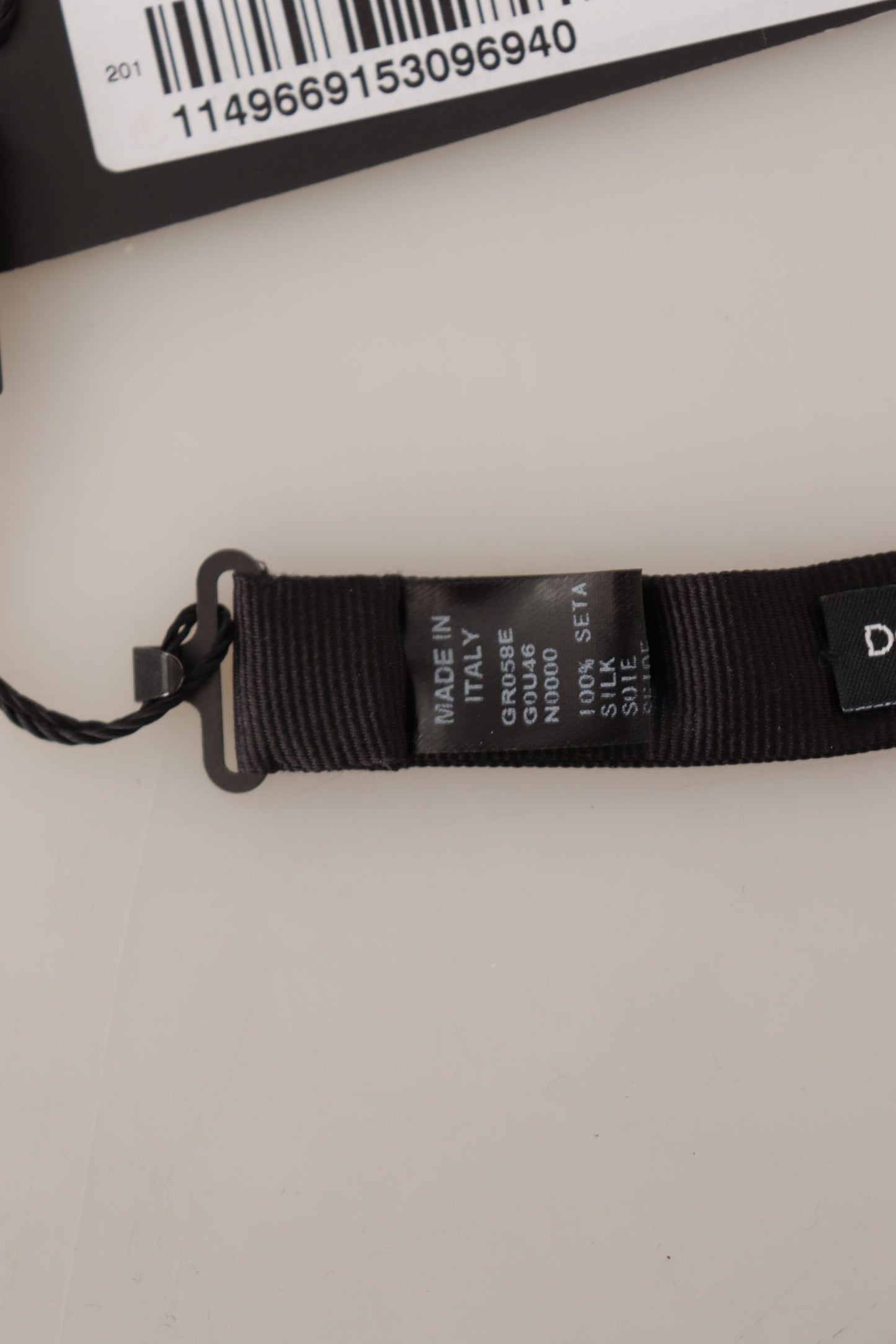 Black Solid 100% Silk Adjustable Neck Papillon Tie