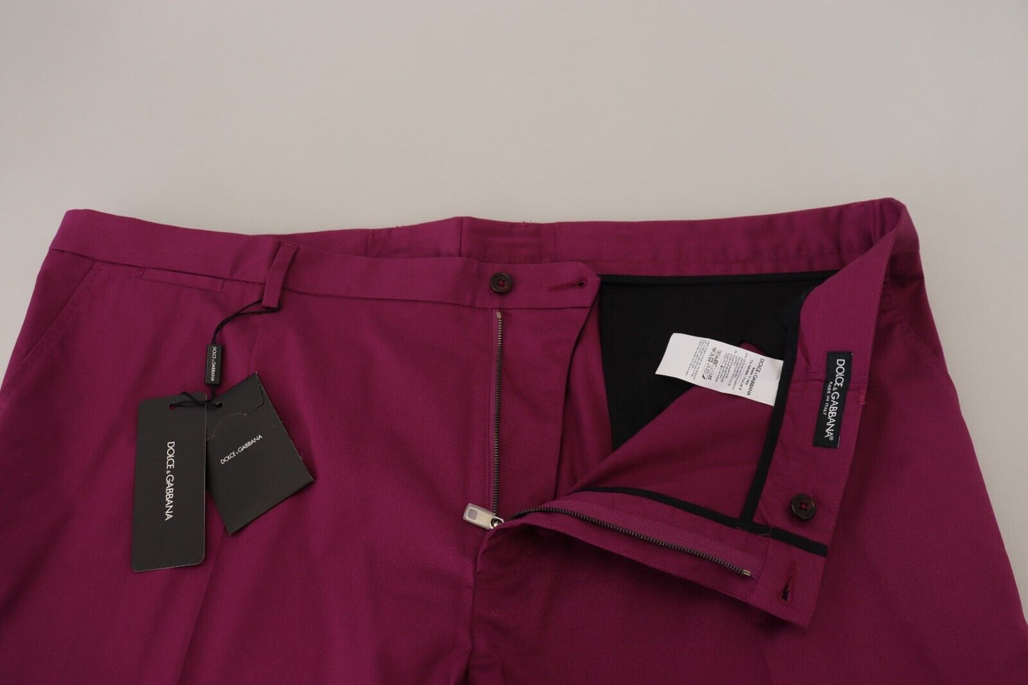 Magenta Cotton DG Logo Pocket Trouser Pants