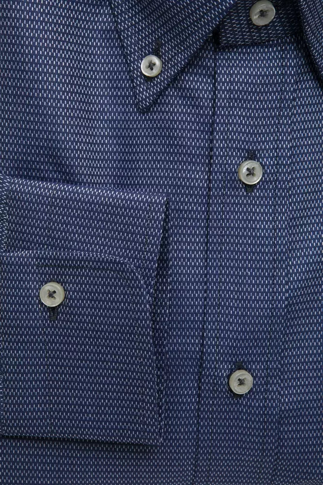 Blue Cotton Mens Shirt