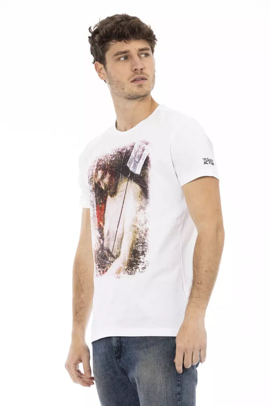 White Cotton Men's T-Shirt