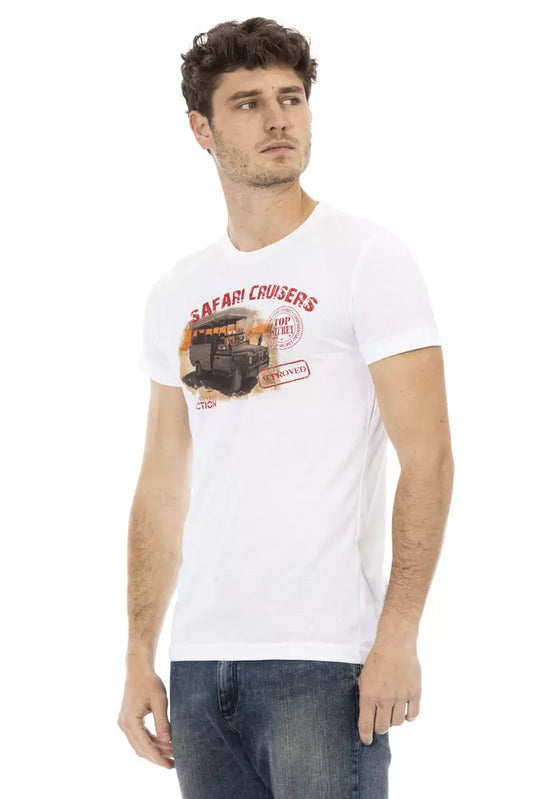 White Cotton Men's T-Shirt