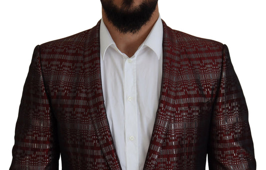 Bordeaux Silver GOLD Slim Fit Suit