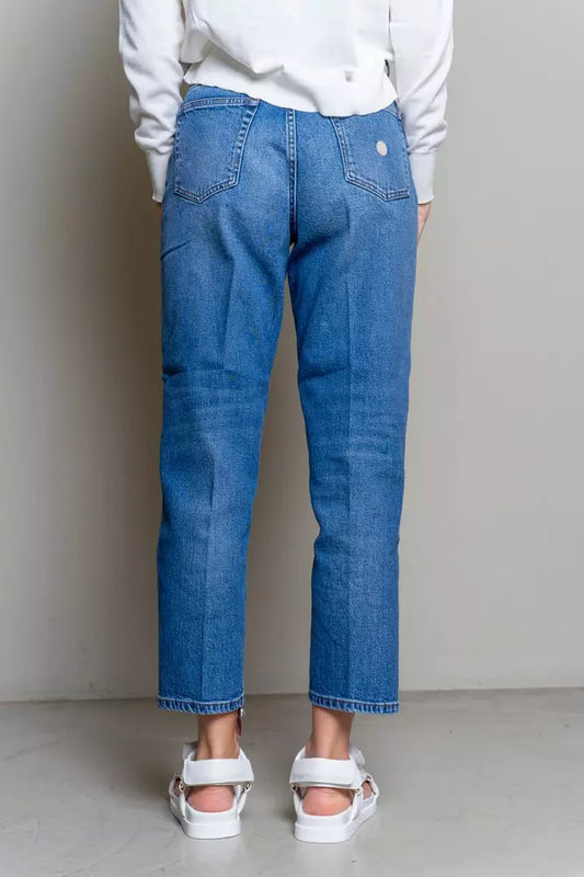 Blue Cotton Women Jeans