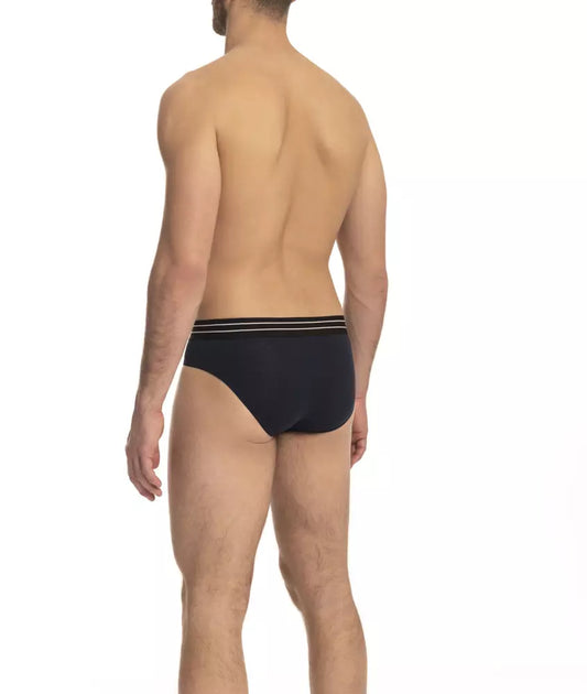 Blue Cotton Men's Underwear Tri-Pack