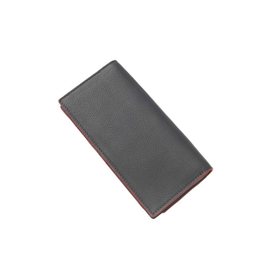 Blue Calfskin Men Wallet