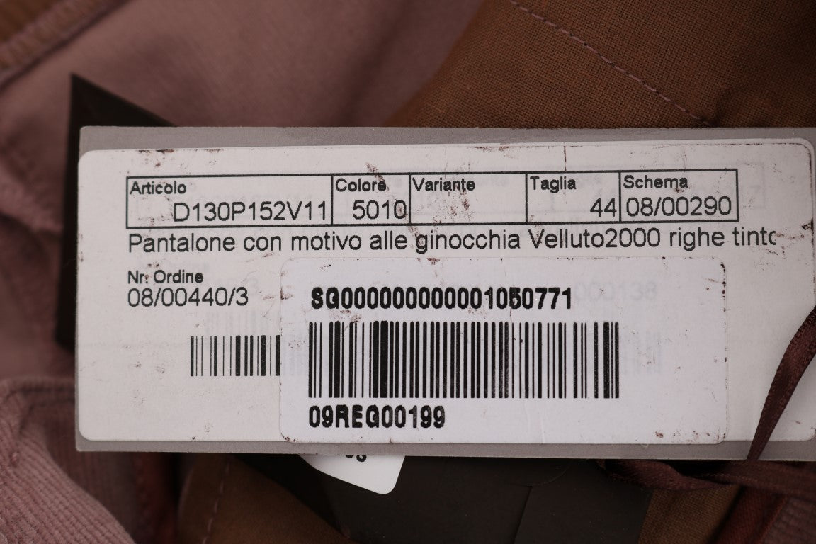 Pink Velvet Cropped Casual Pants