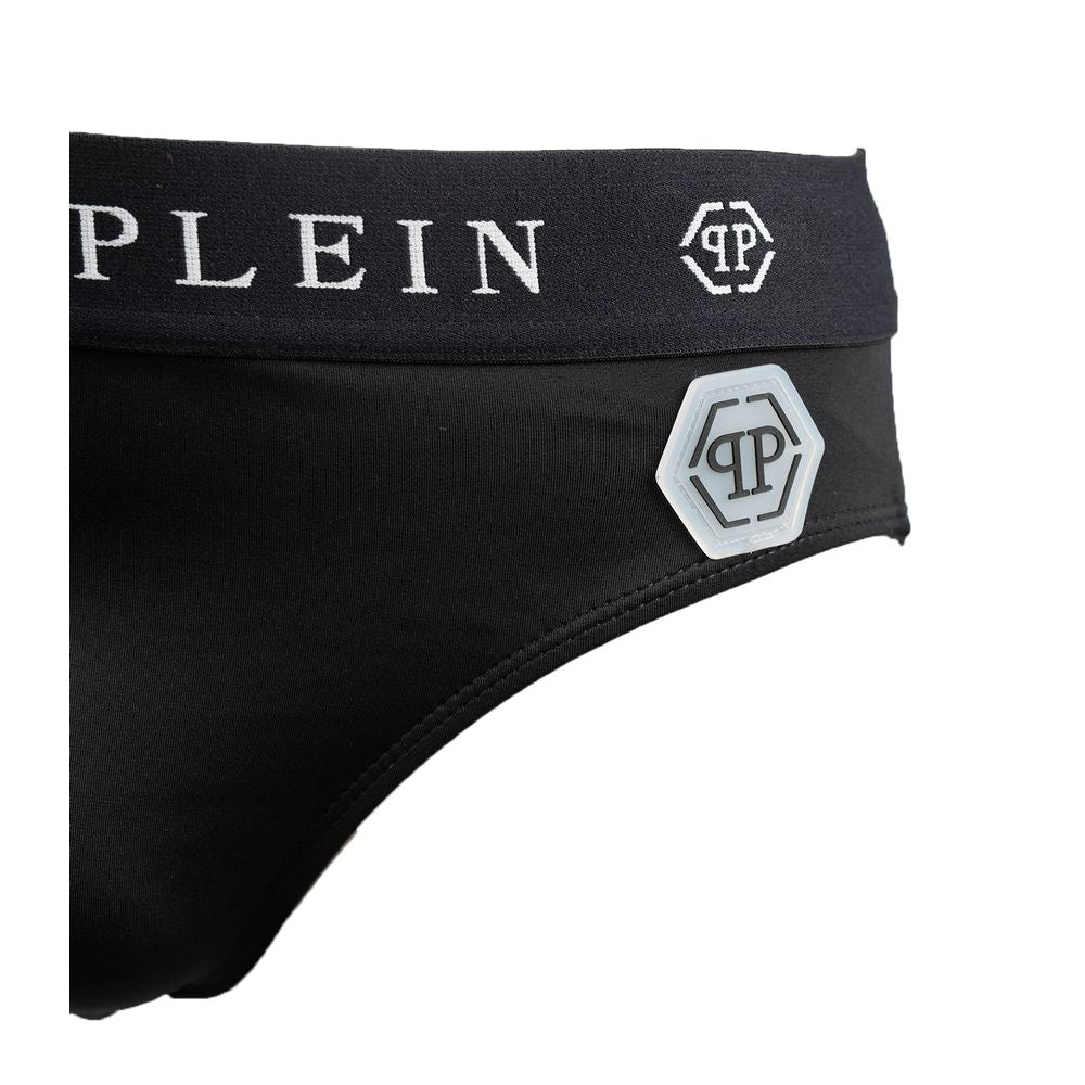 Black Polyamide Men's Swimwear