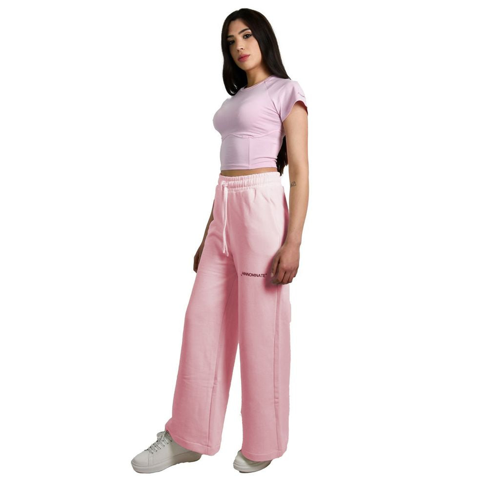 Pink Cotton Women Palazzo Pants