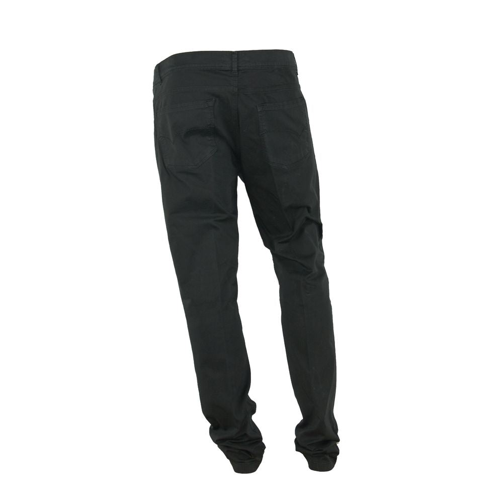 Black Cotton Men's Trouser