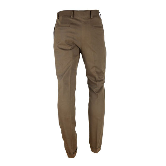 Brown Wool Men Trousers