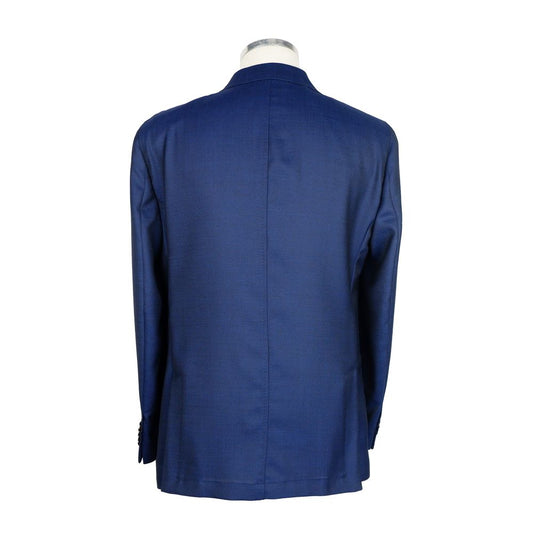 Blue Wool Men Blazer