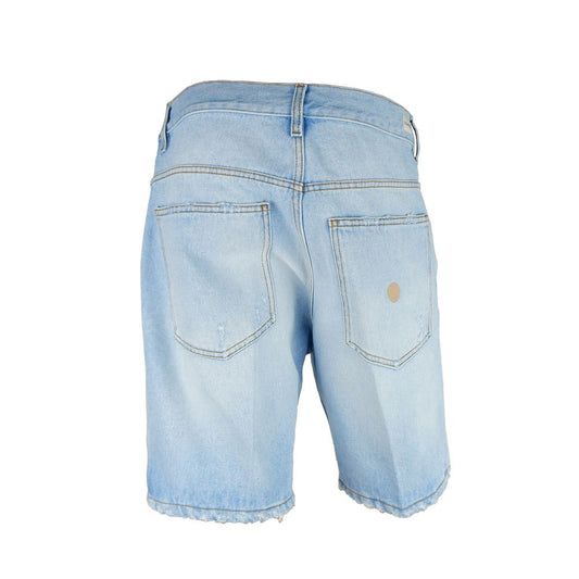Blue Cotton Men's Bermuda Shorts