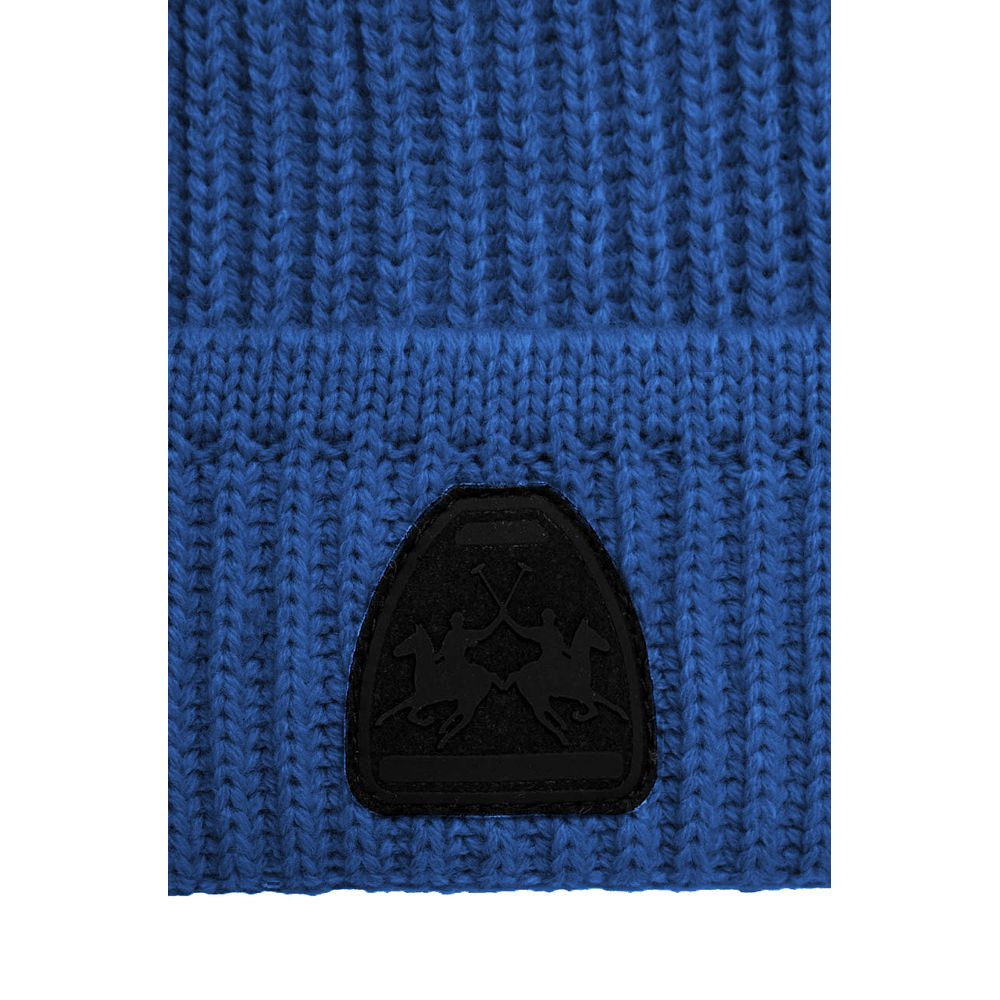Blue Acrylic Men Beanie