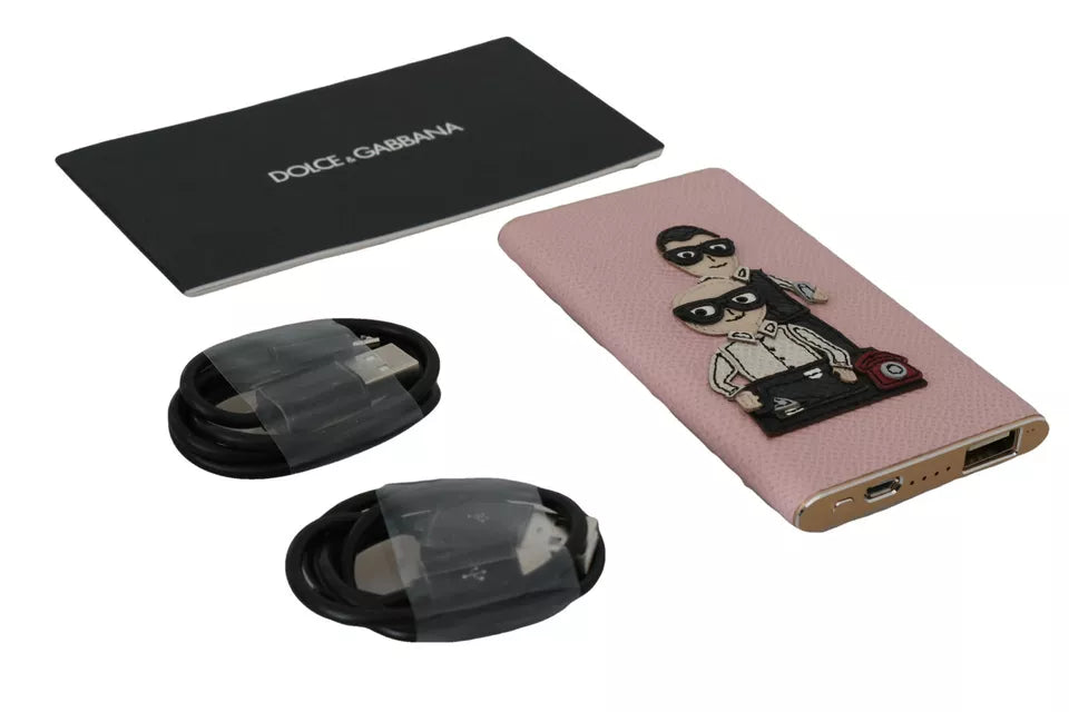 Charger USB Pink Leather #DGFAMILY Power Bank