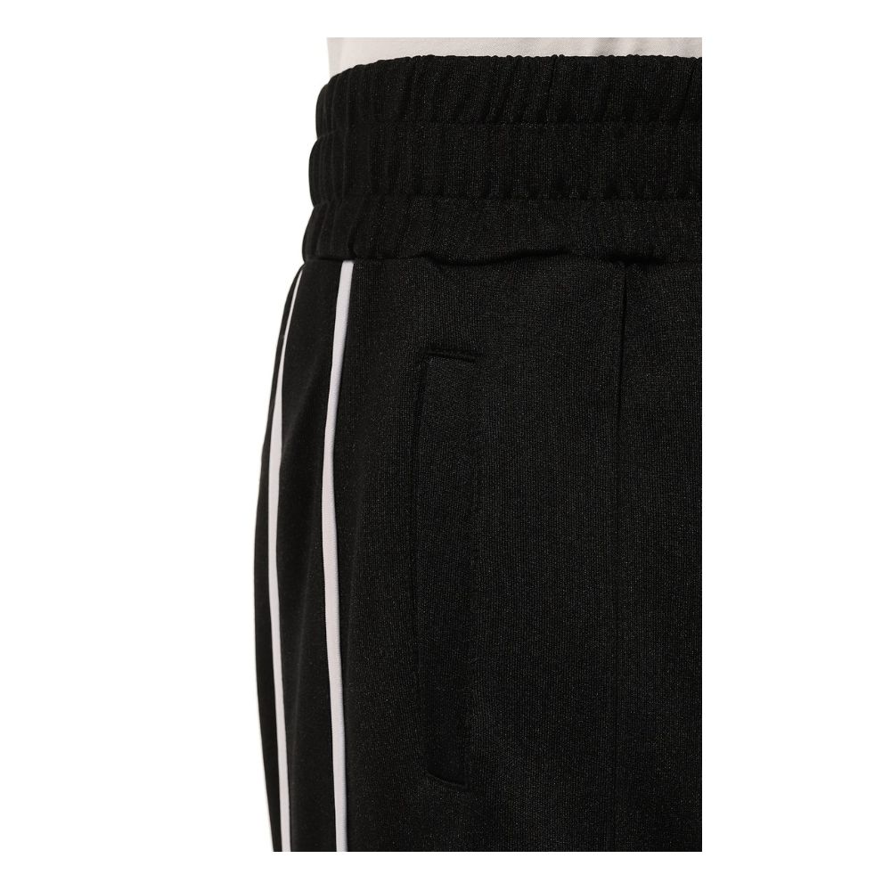 Black Polyester Men Tracksuit Trousers