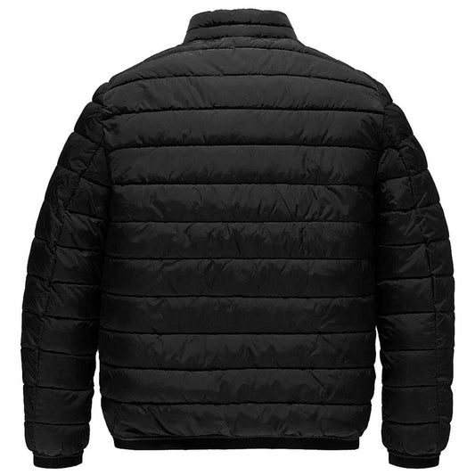 Black Nylon Men Jacket