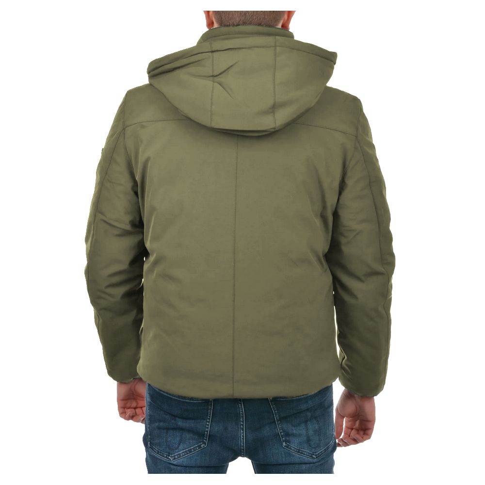 Green Nylon Men Jacket