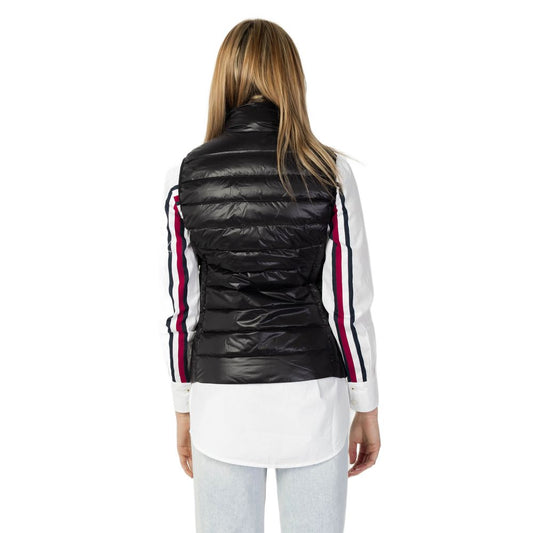 Black Polyester Sleveless Jacket