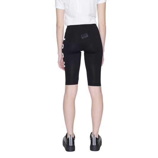 Black Cotton Bermuda Shorts