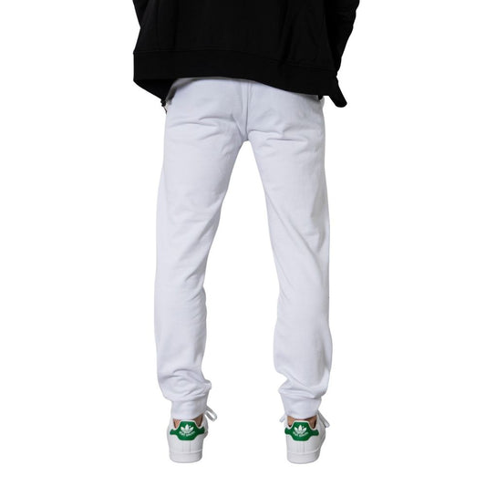 White Cotton Joggers Workout Pant