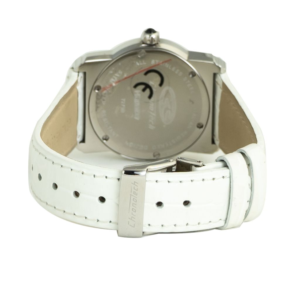 White Leather Bracelet Watch