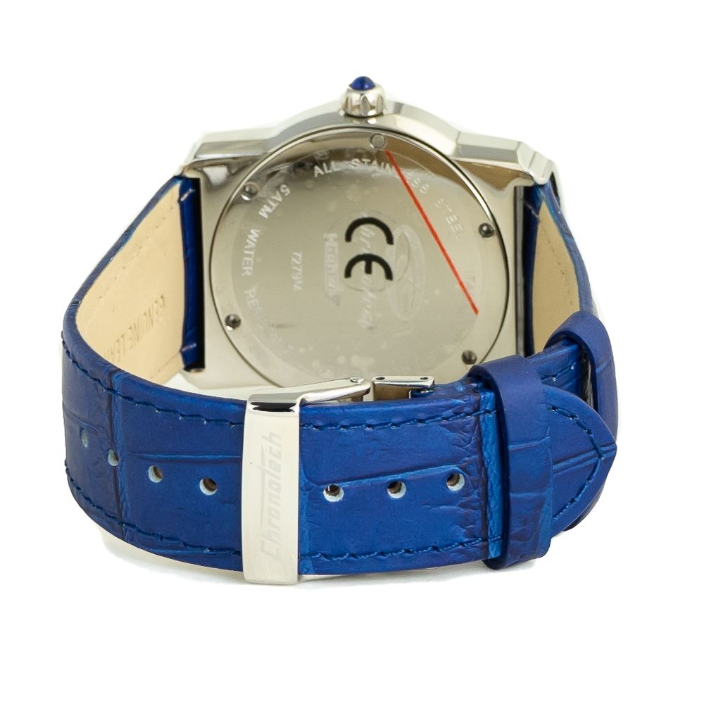 Blue Leather Dress Watch