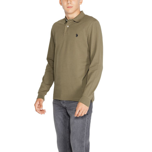 Green Cotton Long Sleeve T-Shirt