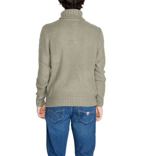 Green Polyester Turtleneck