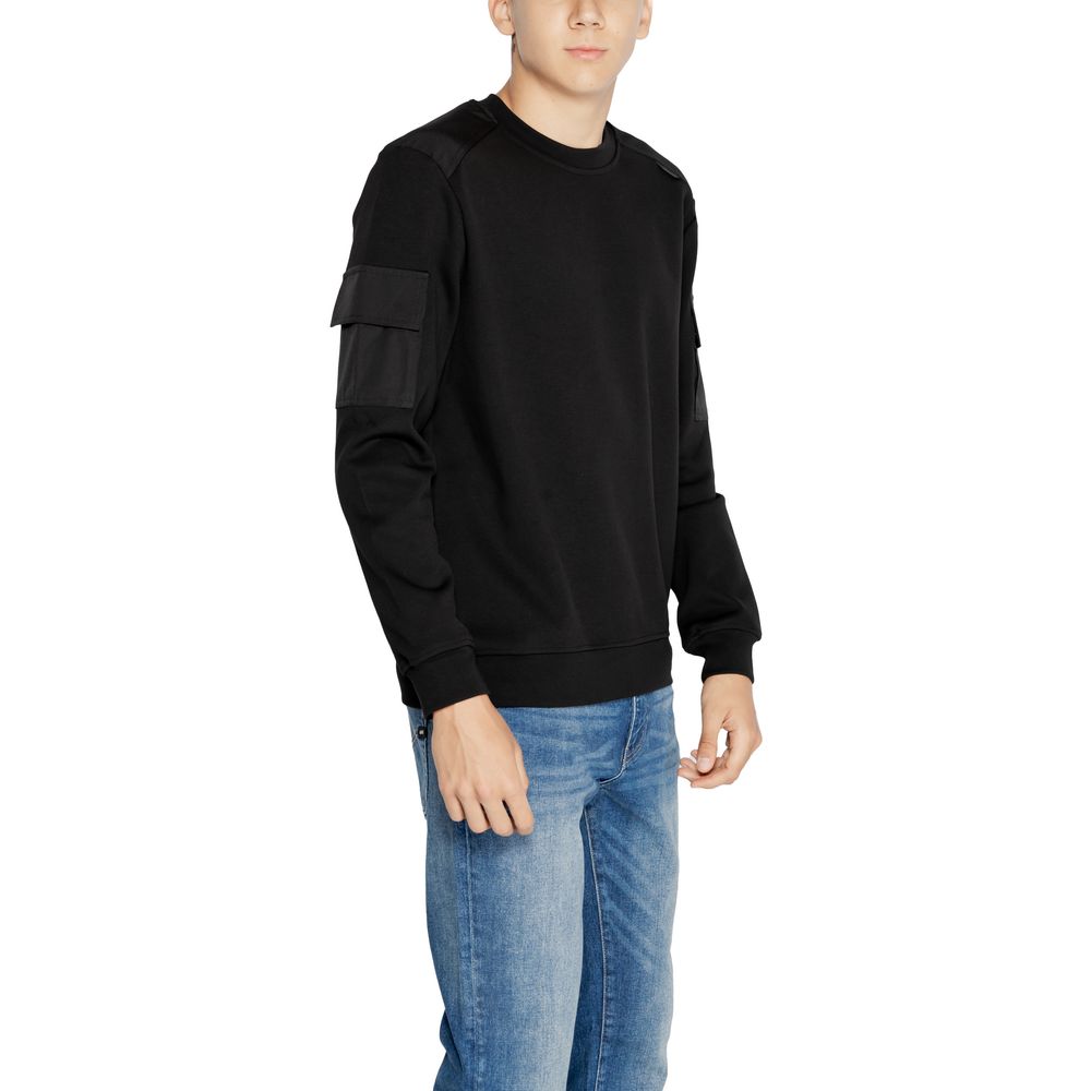 Black Cotton Sweatshirt