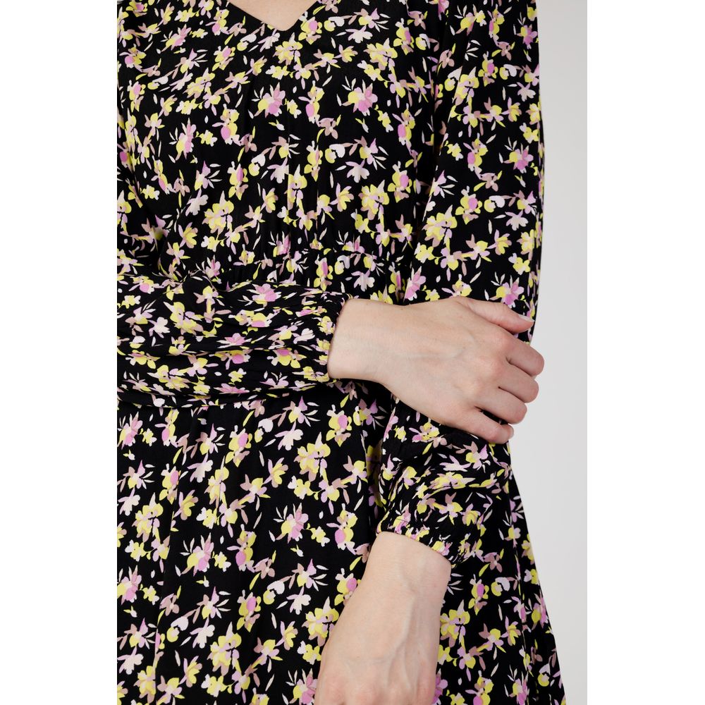 Black Viscose Short Dress