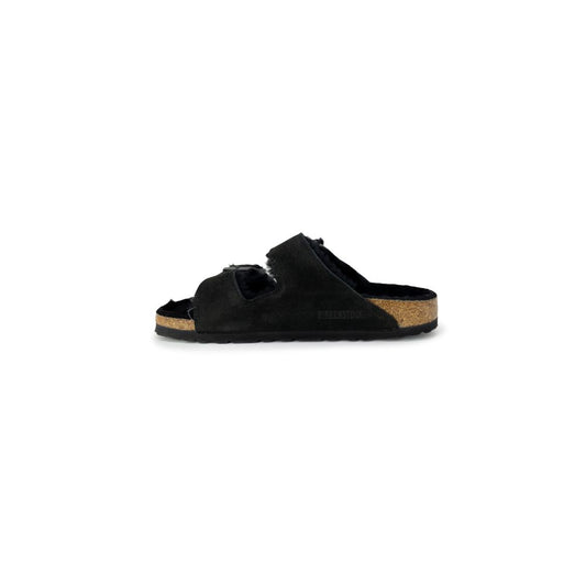 Black Suede Leather Slippers