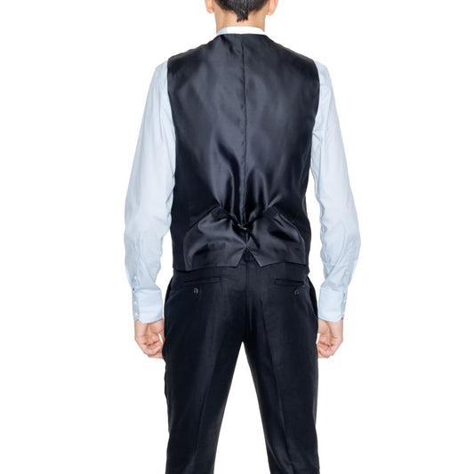 Black Linen Waistcoat