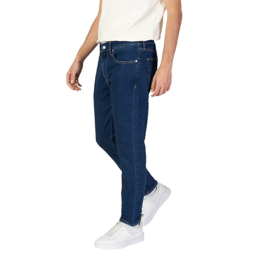 Blue Cotton Slim Fit Jeans