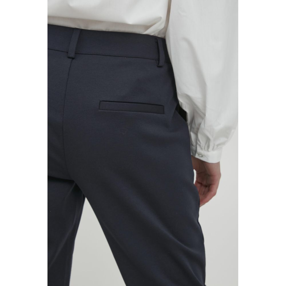 Blue Recycled Polyester Dress Pants