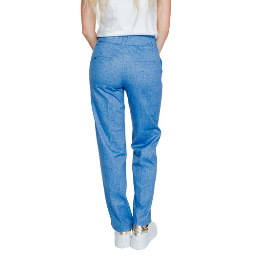 Blue Polyester Pant