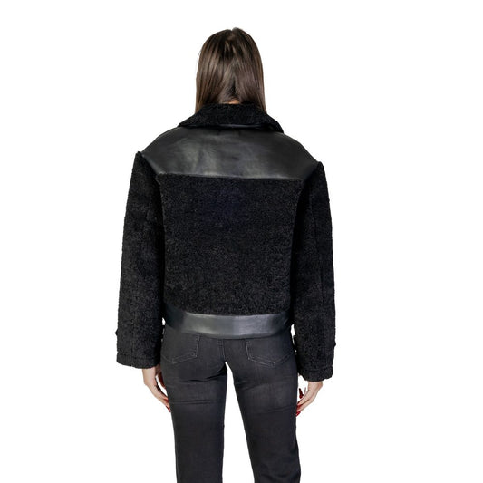 Black Polyester Coat