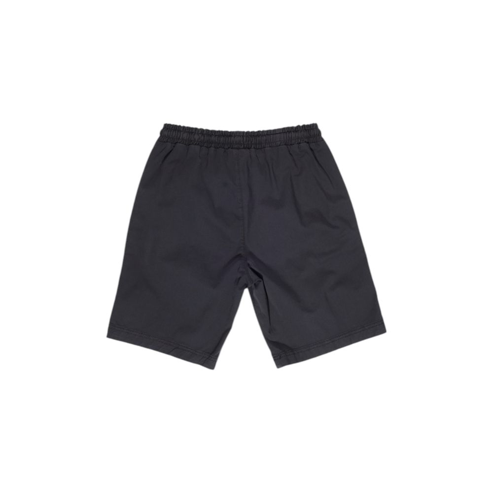 Black Cotton Bermuda Shorts