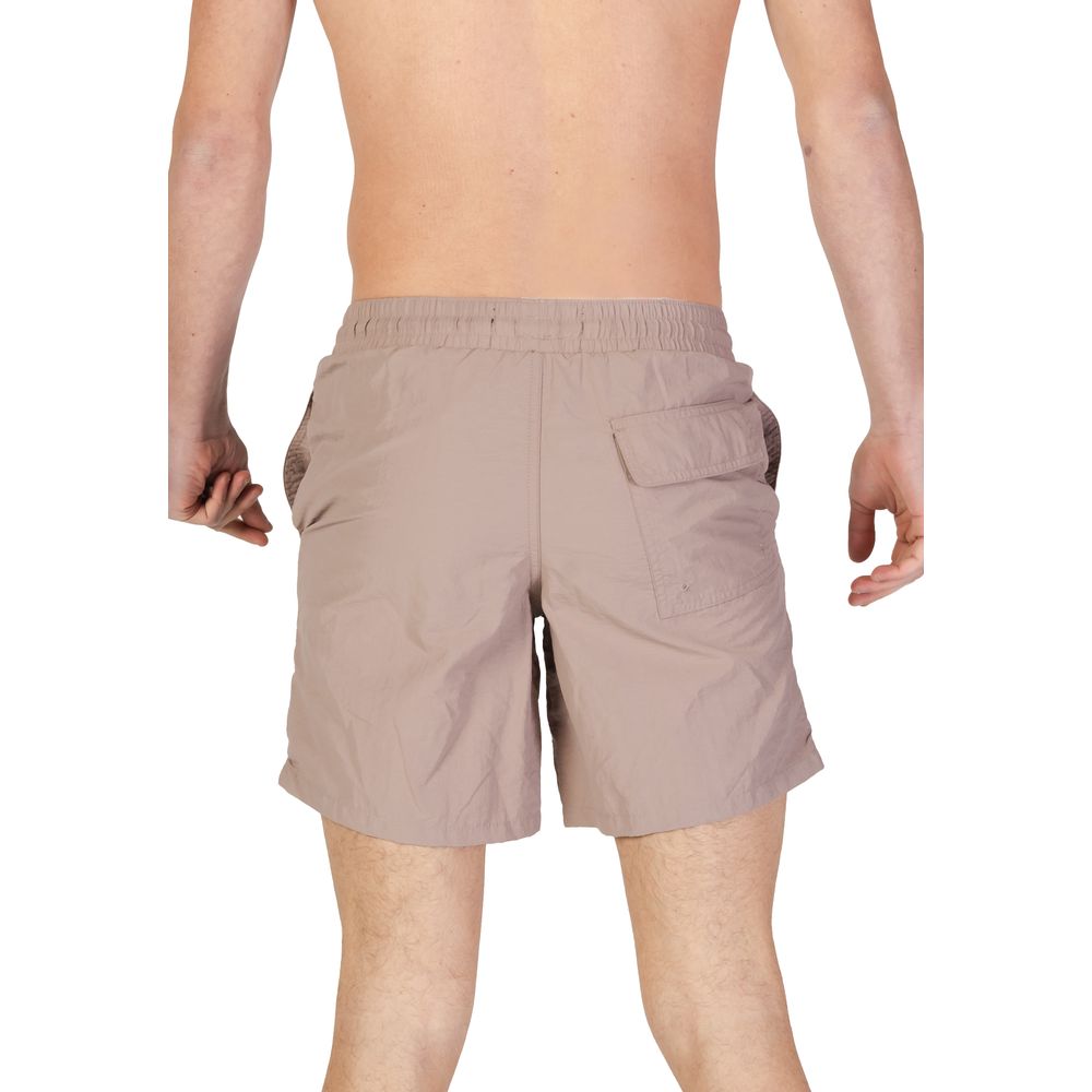 Beige Nylon Swim Shorts