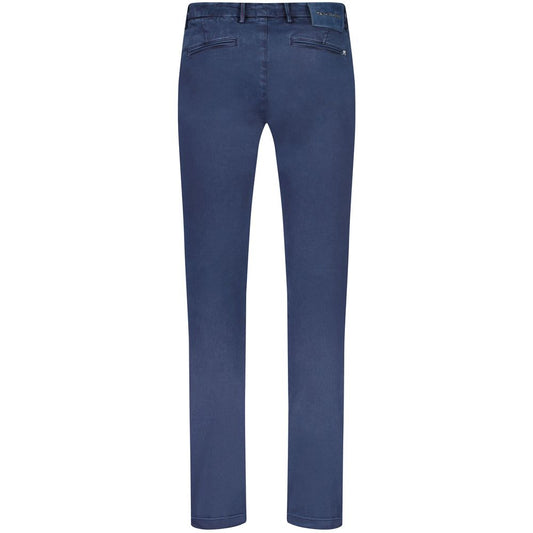 Blue Cotton Men Chino Trouser