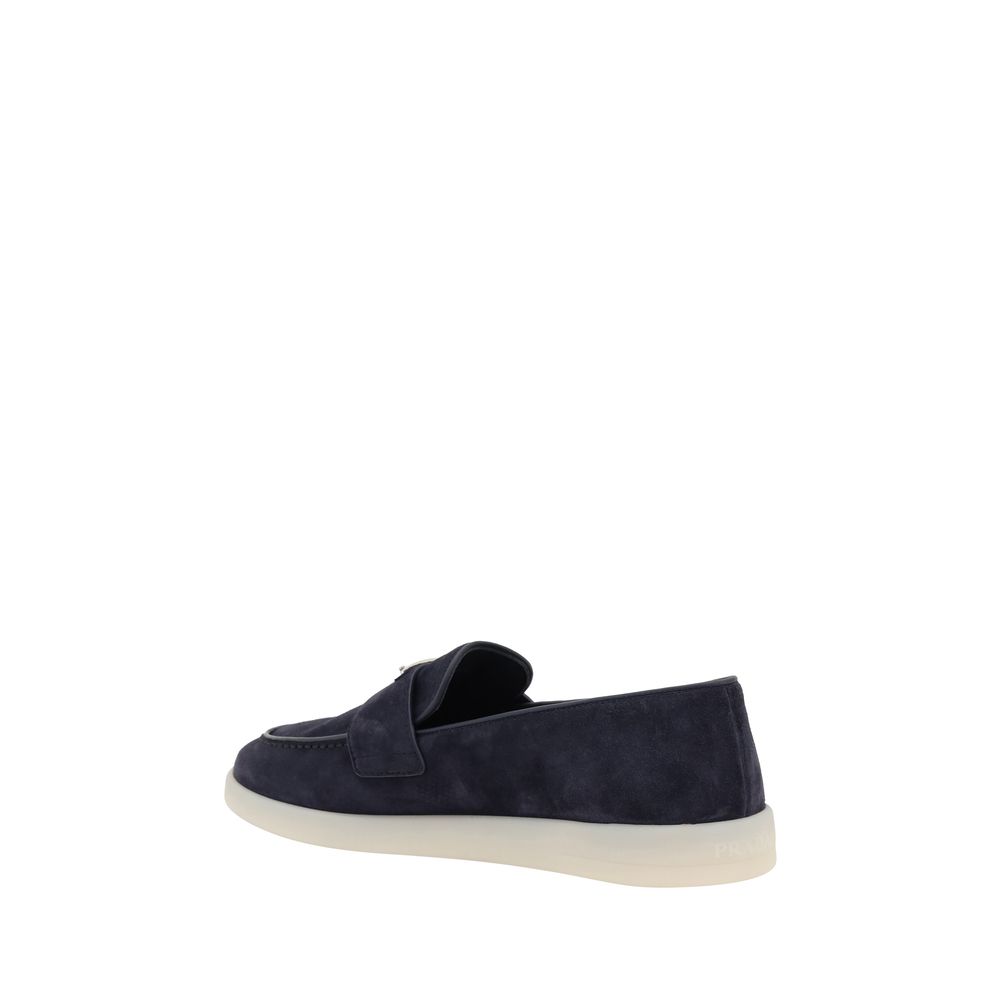 Blue Rubber Slip-On Loafers