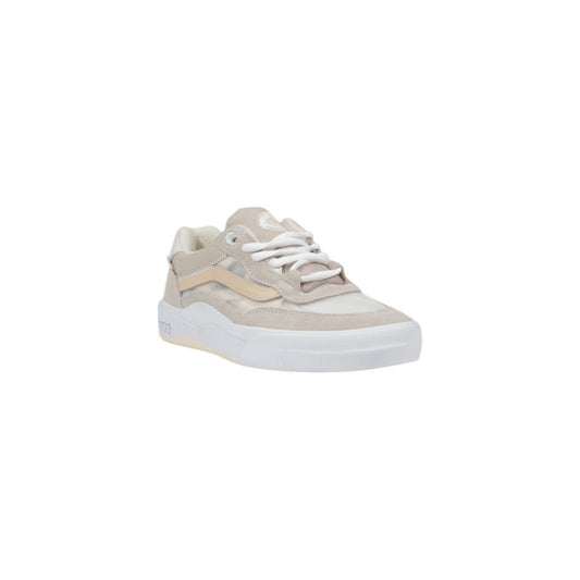 Beige Suede Leather Athletic Sneakers