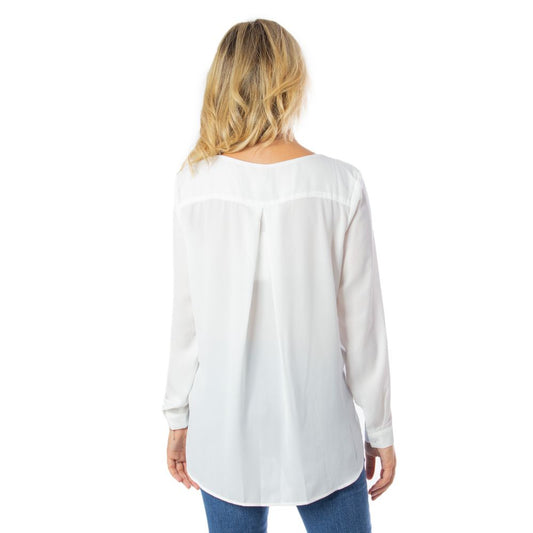 Cream Polyester Blouse