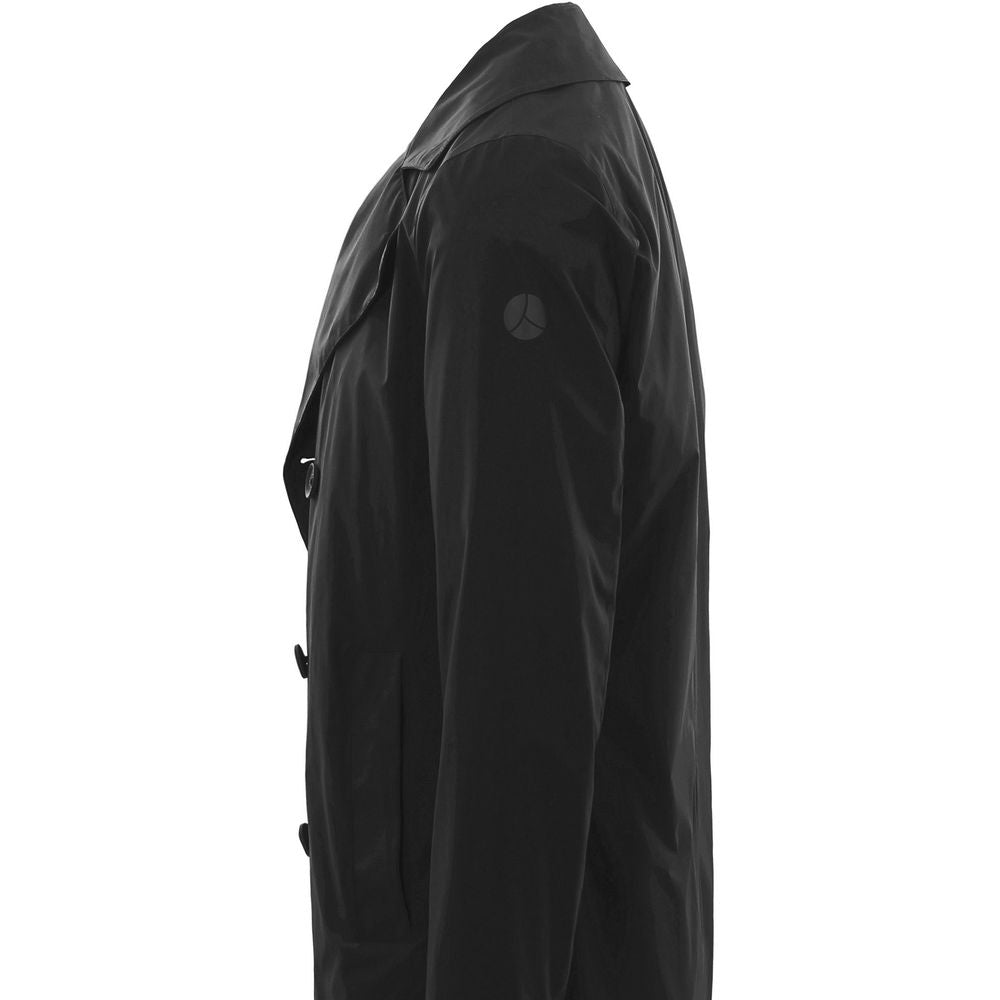 Black Recycled Polyester Trench Coat