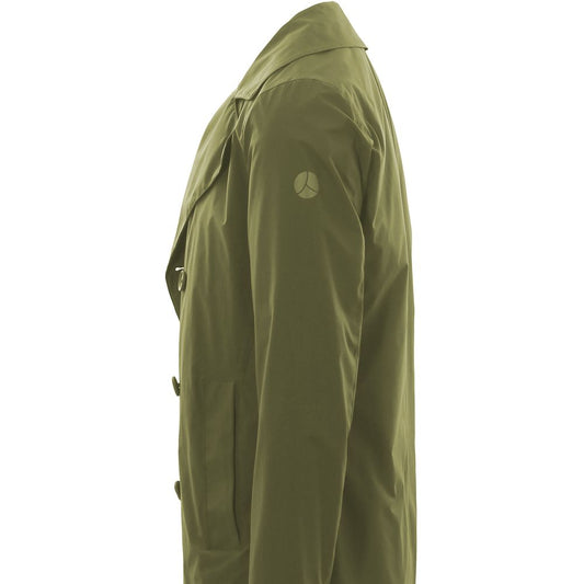 Green Recycled Polyester Trench Coat