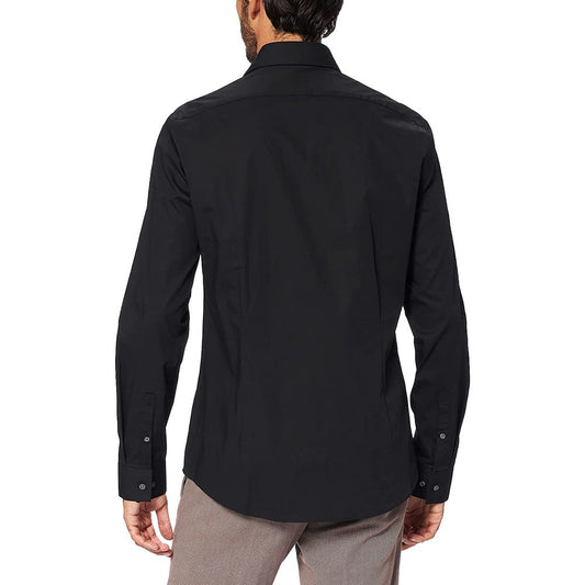 Black Cotton Dress Shirt
