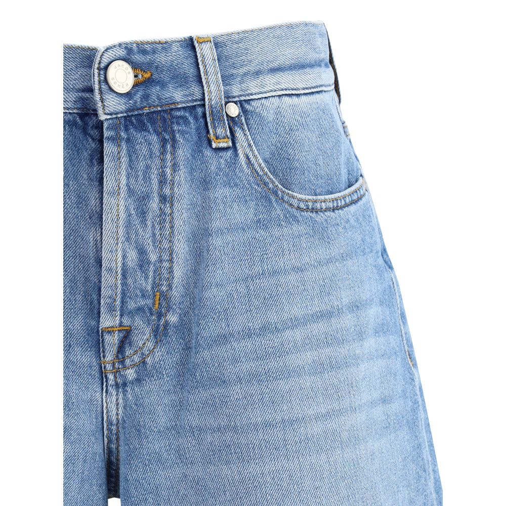 Blue Cotton Bermuda Shorts