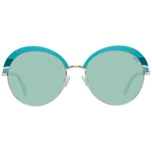 Turquoise Metal & Plastic Sunglasses