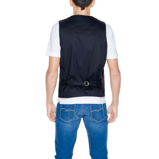 Black Cotton Waistcoat