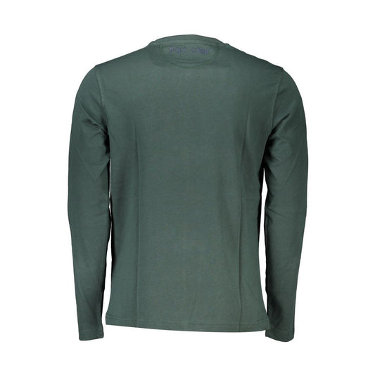 Green Cotton Long Sleeve T-Shirt