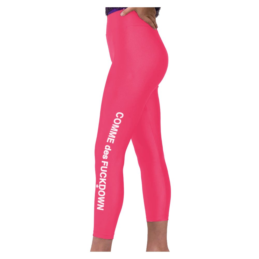 Pink Nylon Women Legging